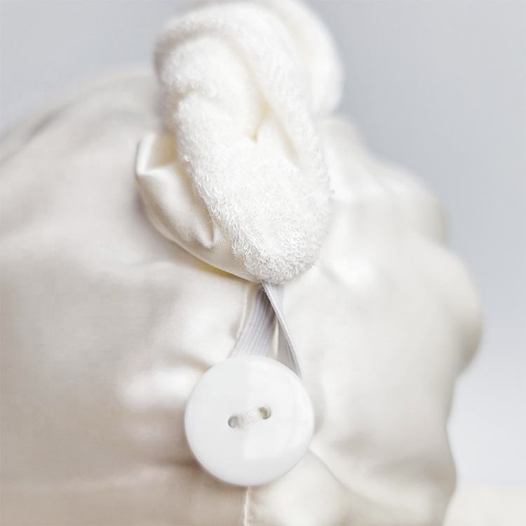 Turbante Asciugacapelli Double Face Seta-Cotone
