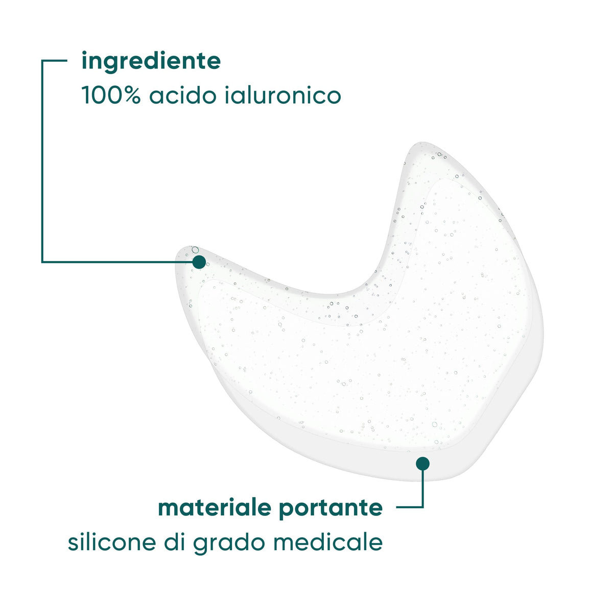 Beauty patch riutilizzabili con acido ialuronico zona occhi