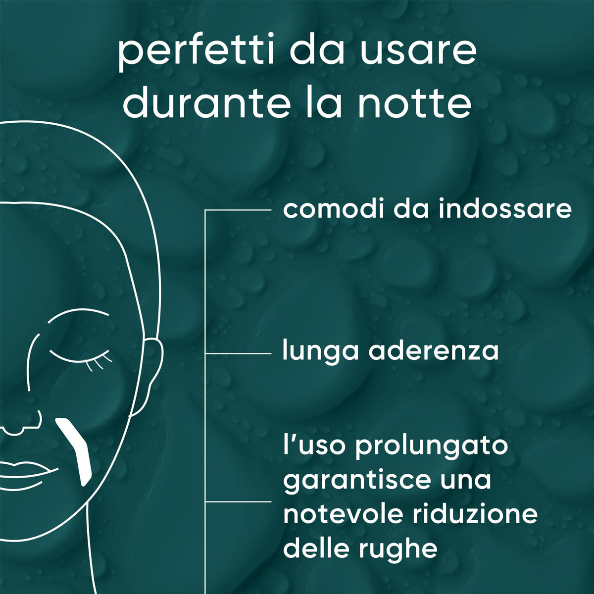 Beauty patch monouso con acido ialuronico per la bocca
