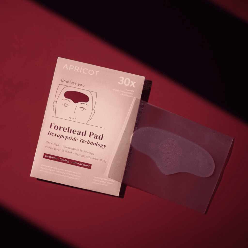 Beauty patch riutilizzabile con hexapeptide per la fronte