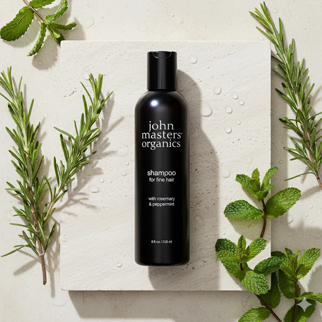 Shampoo per capelli fini al rosmarino e menta piperita