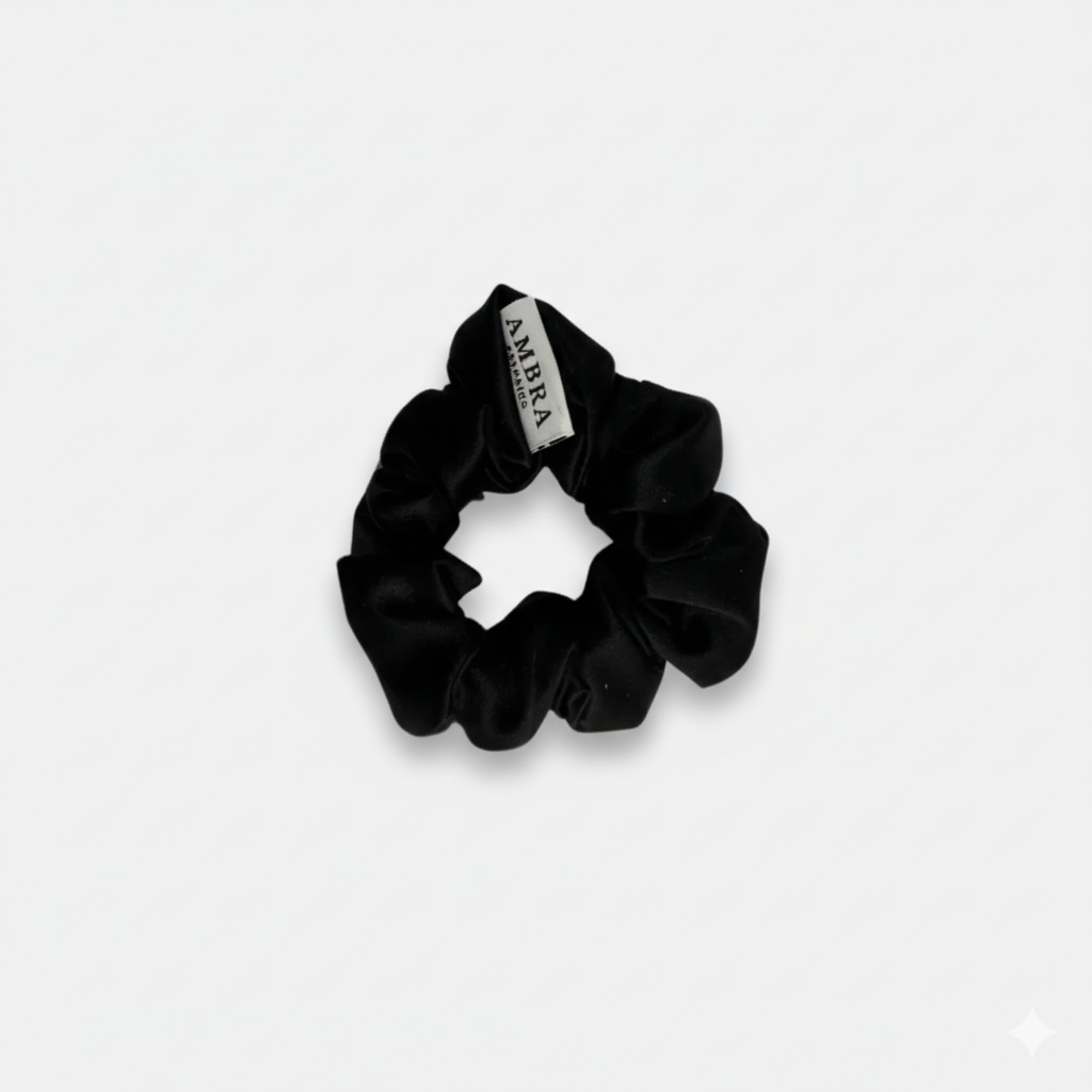 Scrunchies in Seta - nero