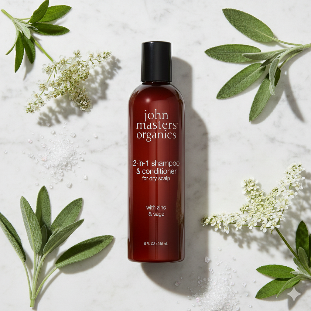 2 in 1 Shampoo e Balsamo per cute secca con Zinco e Salvia