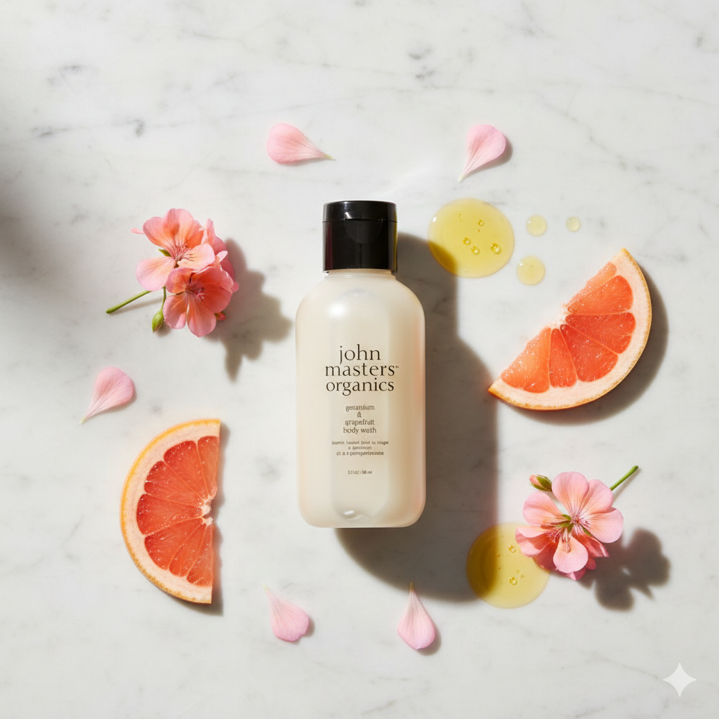 Bagnoschiuma idratante e nutriente al Geranio e Pompelmo