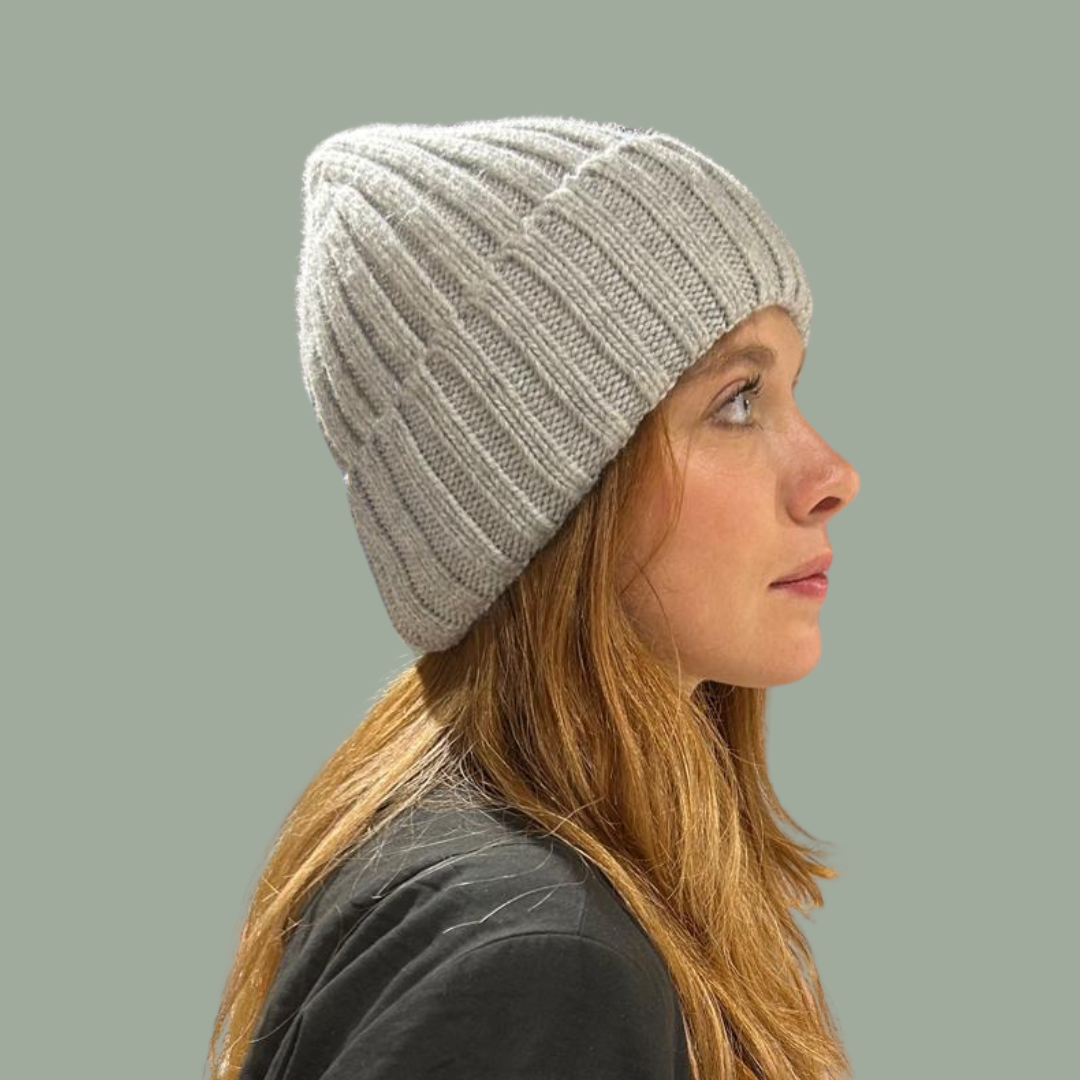 Cappello anticrespo in Seta naturale con esterno in Cashmere – Protezione capelli ricci e fini