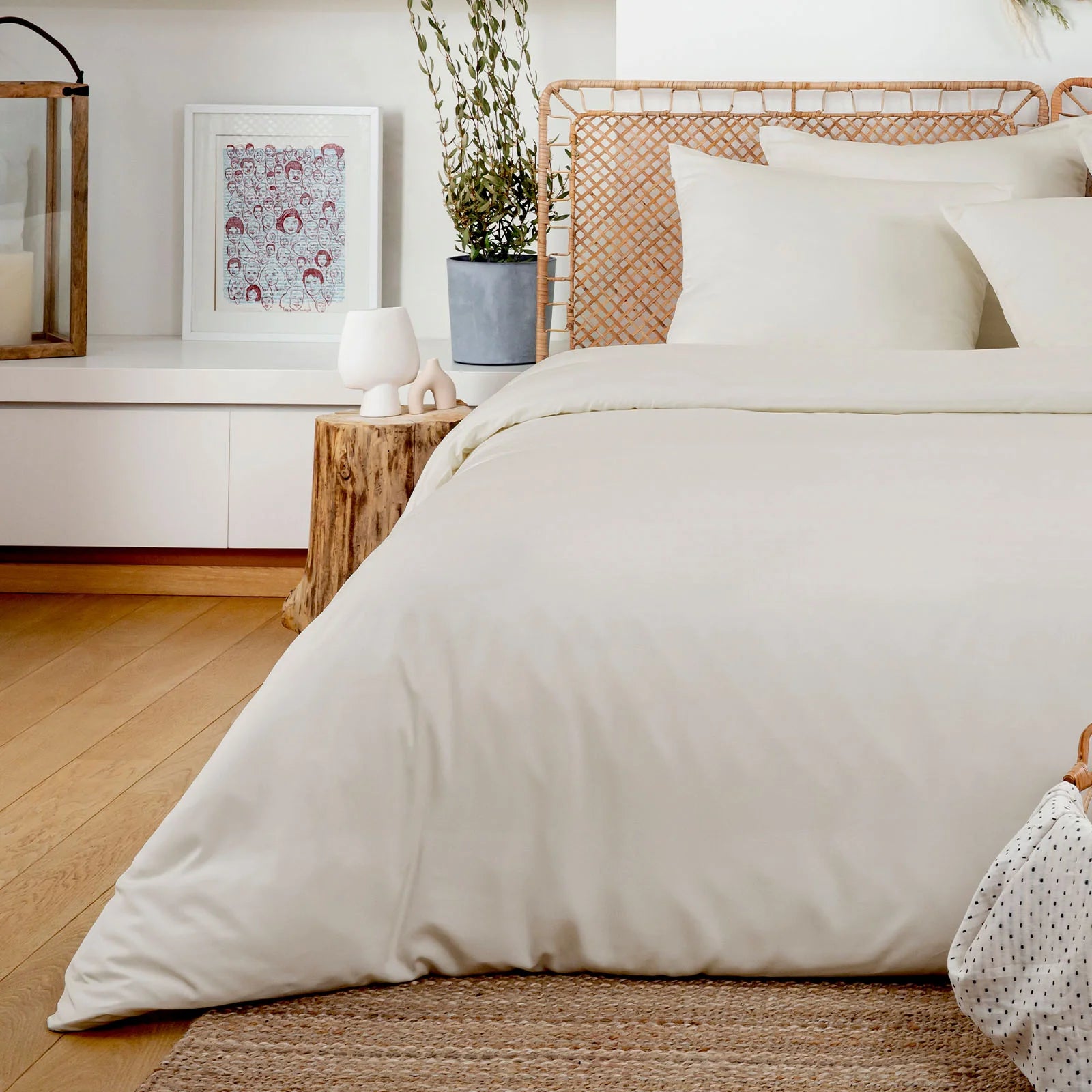 copripiumino in bambù naturale avorio Ambra Botanica