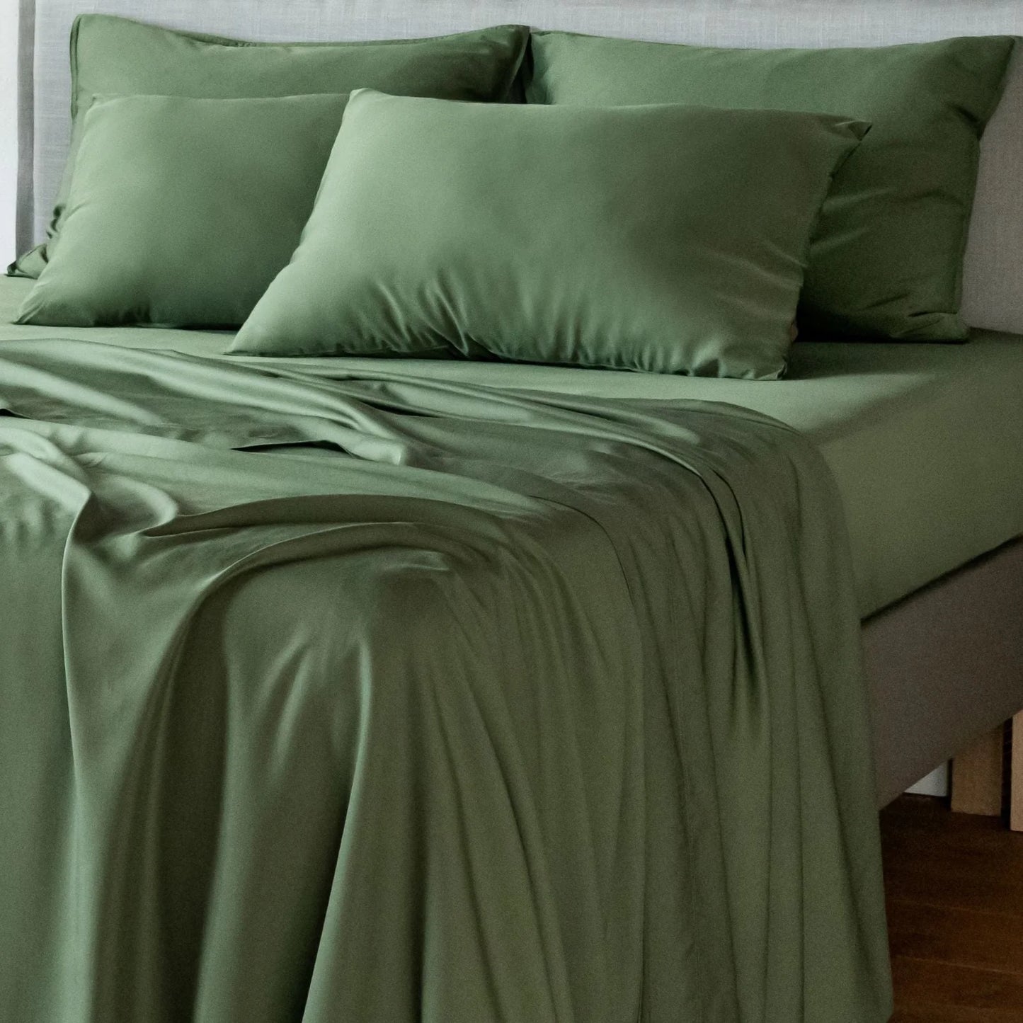 Federe in bambù colore verde oliva