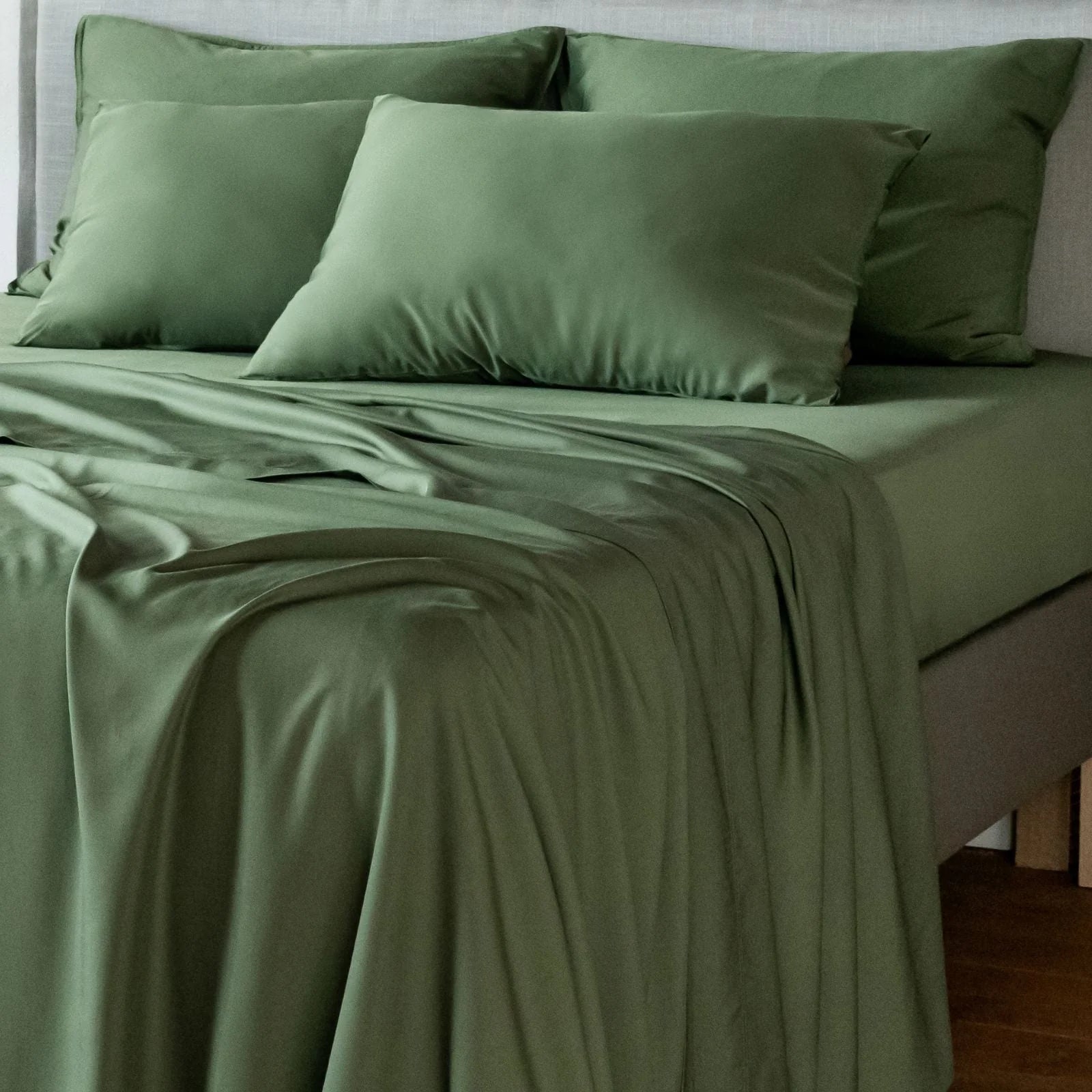 Federe in bambù colore verde oliva