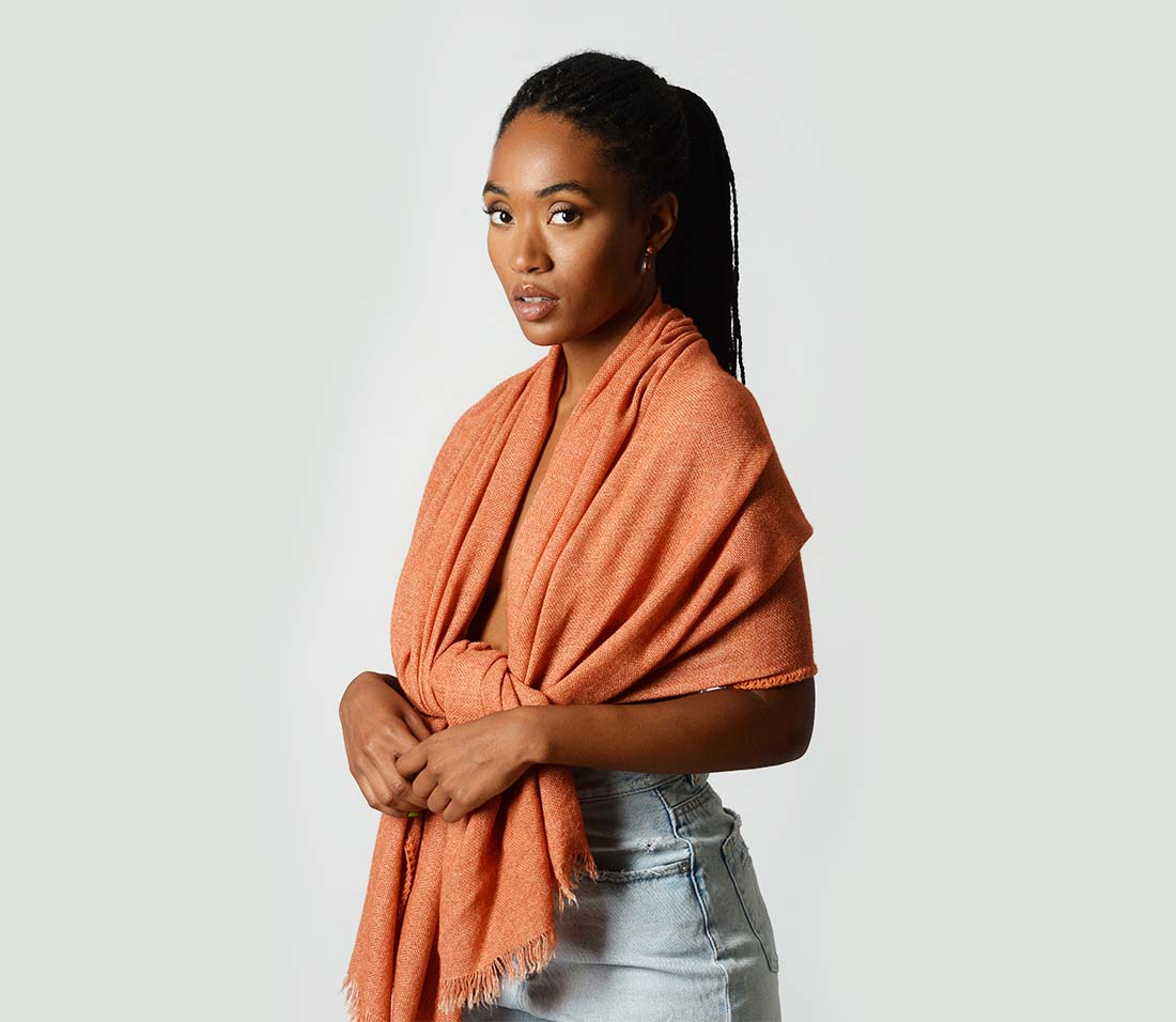 Foulard Bamboo Cashmere - Mélange Terracotta