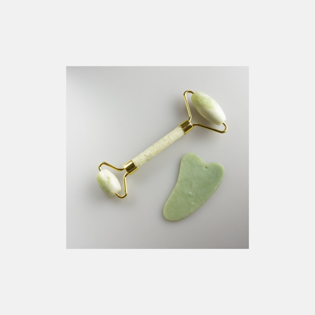 Set Gua Sha + Roller - Giada Verde Confezione Regalo